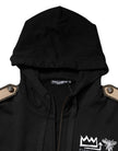Black Logo Hooded Full Zip Sweatshirt Jacket