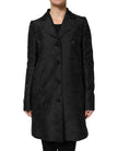 Black Single Breasted Trench Coat Jacket