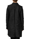 Black Single Breasted Trench Coat Jacket