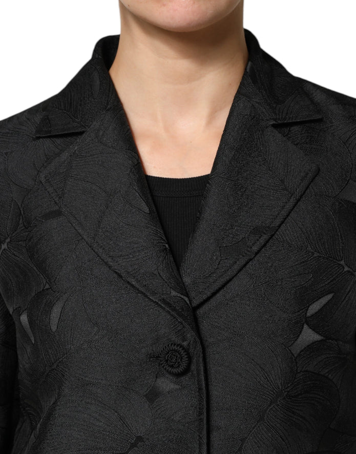 Black Single Breasted Trench Coat Jacket
