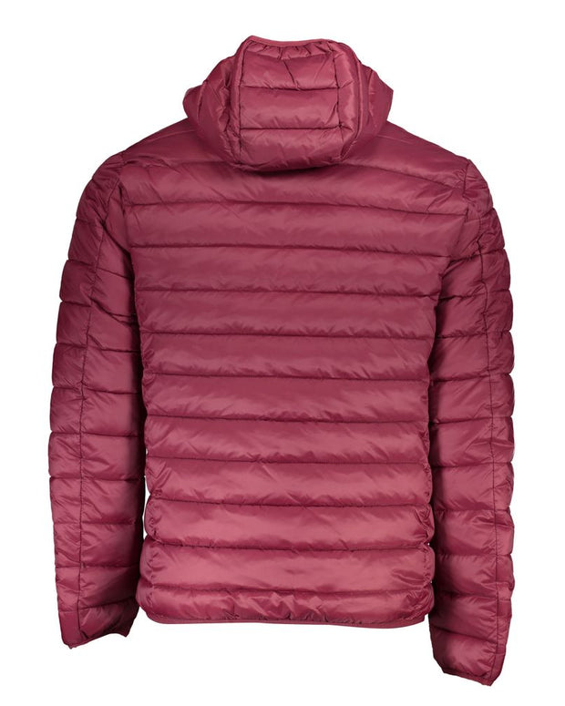 Chic Pink Hooded Jacket with Unique Applique