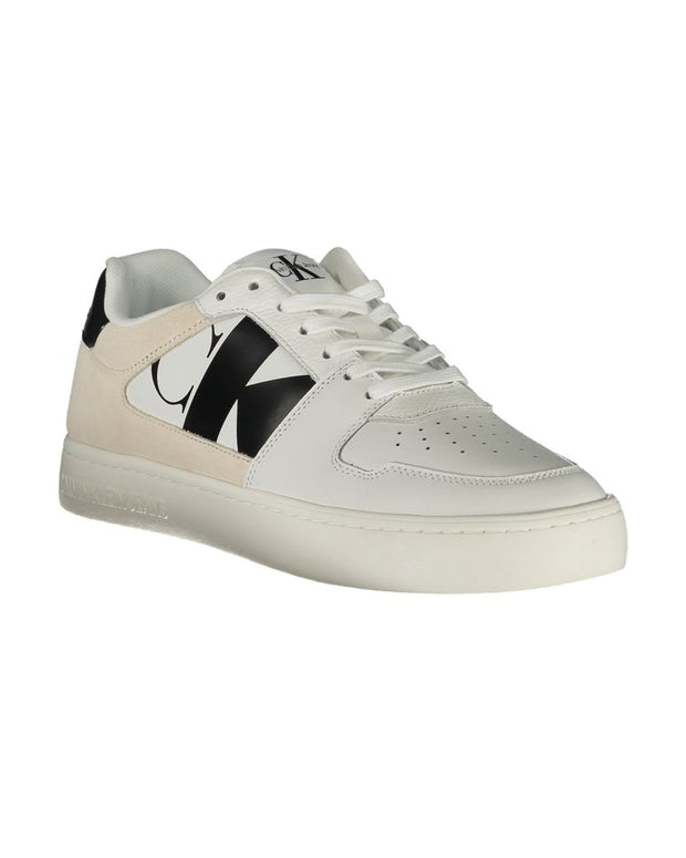 White Polyester Sneaker