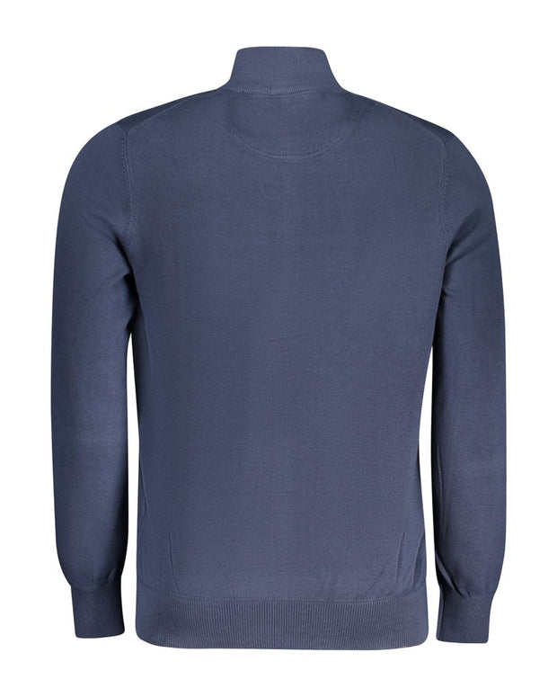 Blue Cotton Men Sweater