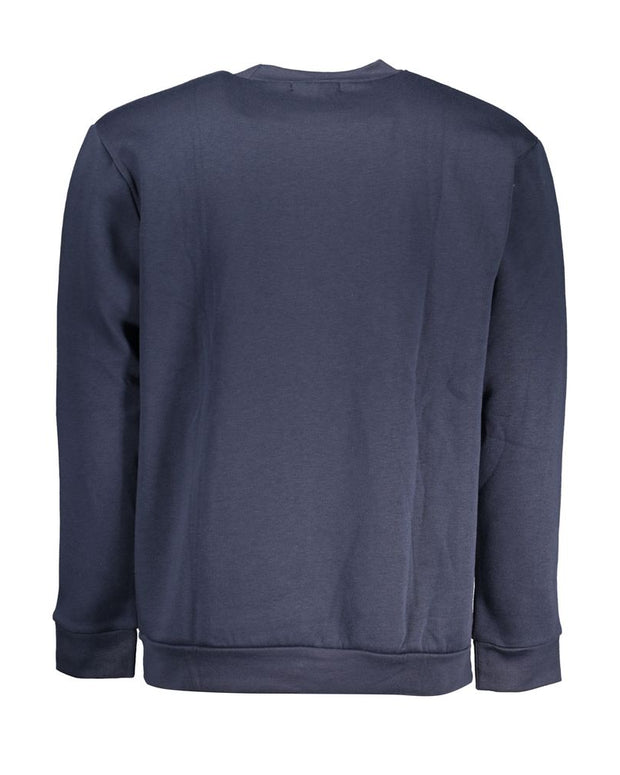 Blue Cotton Men Sweater