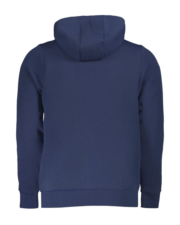 Blue Cotton Mens Hoodie