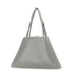 Gray Leather Handbag