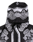Black Bandana Print Hooded Bomber Jacket