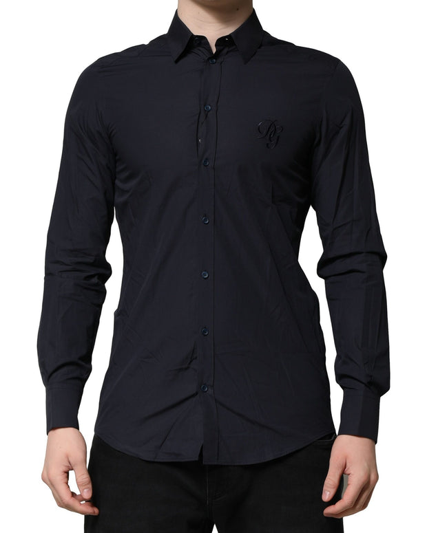 Dark Blue MARTINI Cotton Dress Formal Shirt