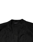 Black Linen Long Sleeves Men Casual Shirt