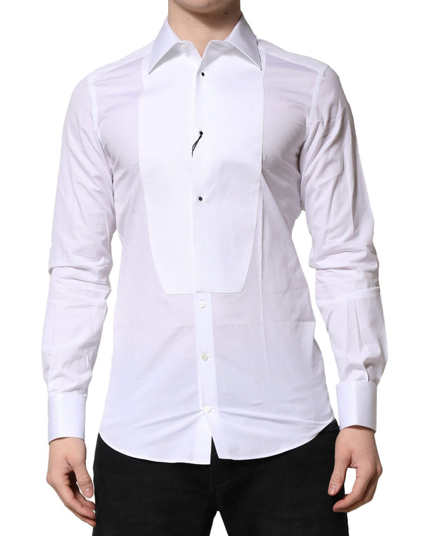 White GOLD Crown Cotton Dress Formal Shirt
