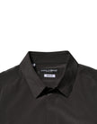Dark Brown Silk GOLD Men Dress Formal Shirt