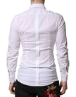 White GOLD Long Sleeves Men Dress Formal Shirt