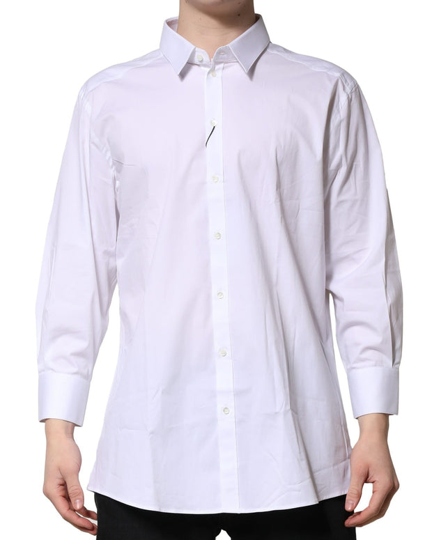 White GOLD Long Sleeves Dress Formal Shirt