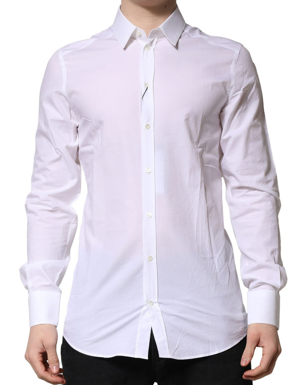 White GOLD Long Sleeves Dress Formal Shirt