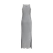 Metallic knit long Dress