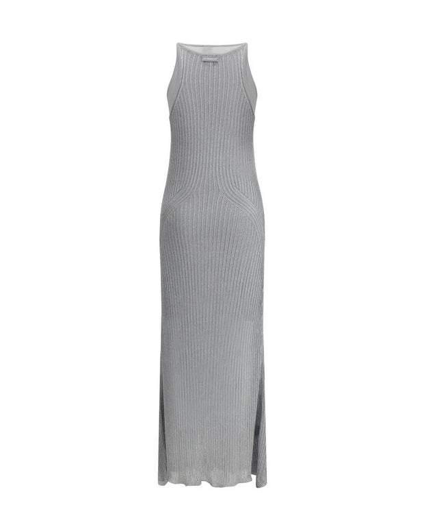 Metallic knit long Dress