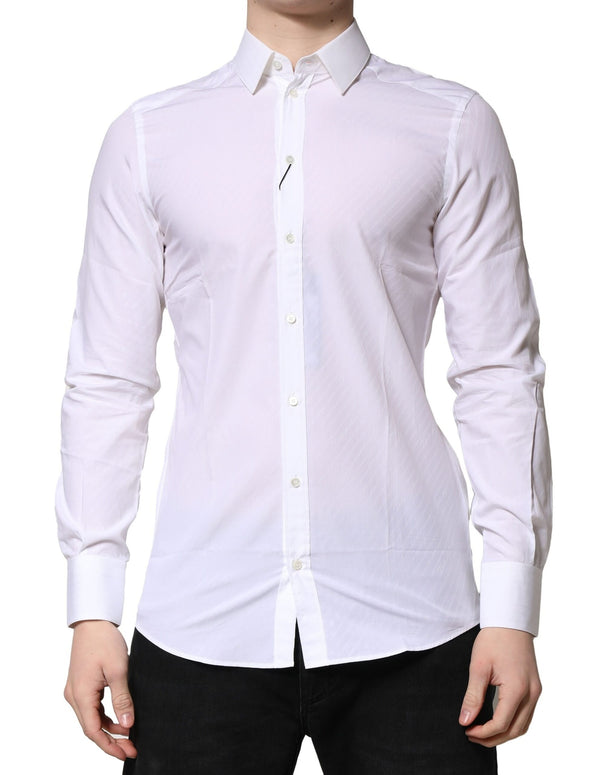 White MARTINI Long Sleeves Dress Formal Shirt