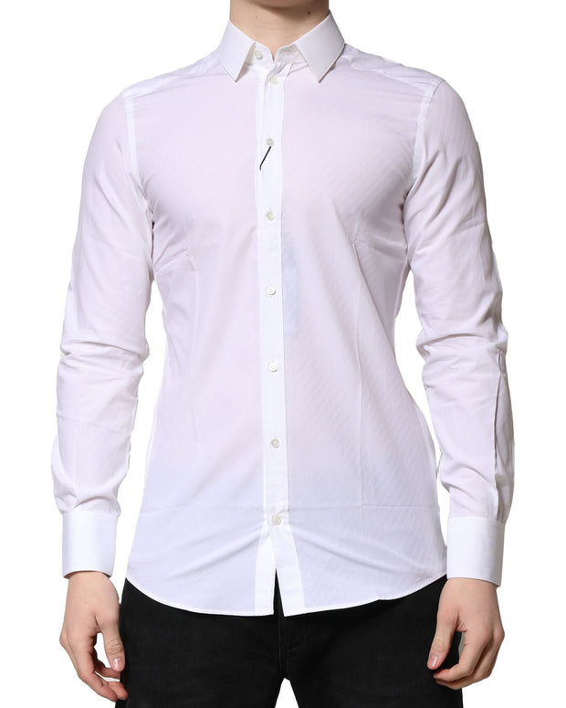 White MARTINI Long Sleeves Dress Formal Shirt