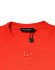 Orange Polyester DG Logo Sweatshirt Sweater