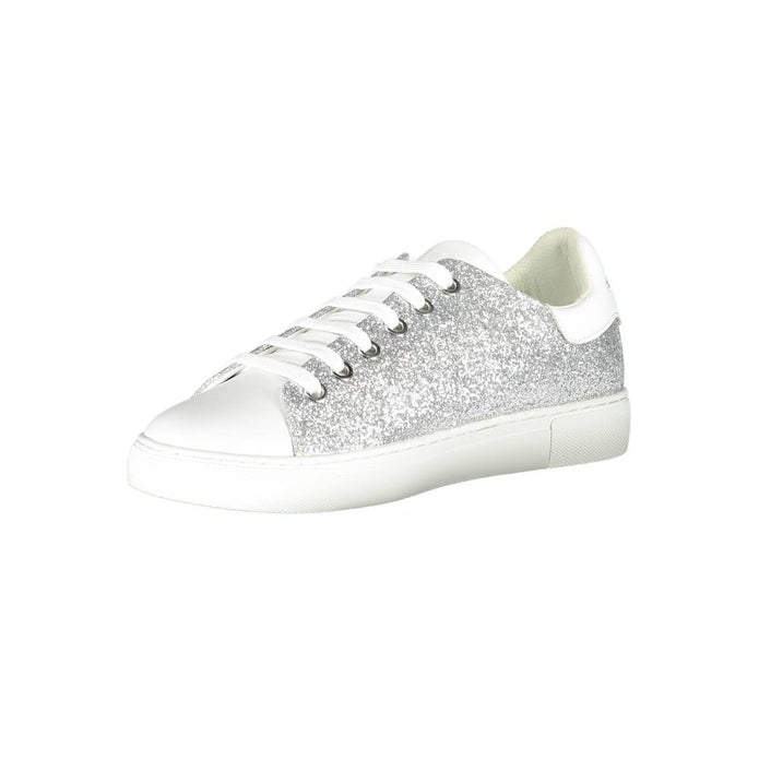Silver Leather Women Sneaker