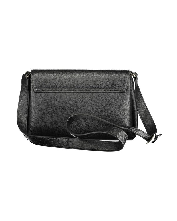 Black Polyester Women Handbag