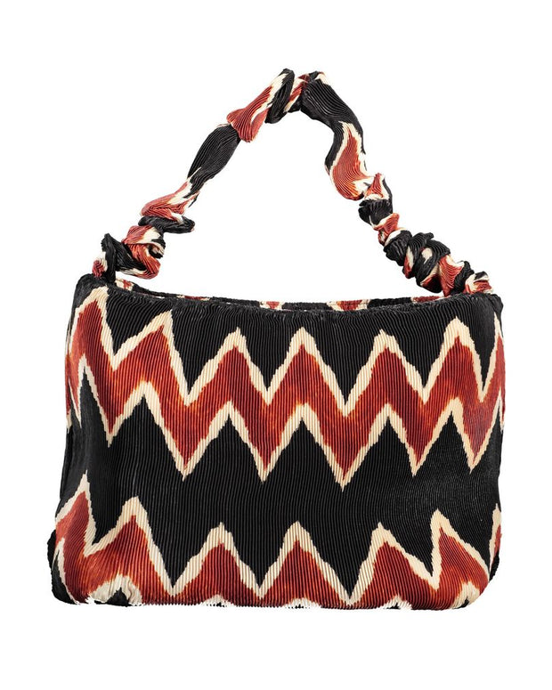 Black Polyester Women Handbag