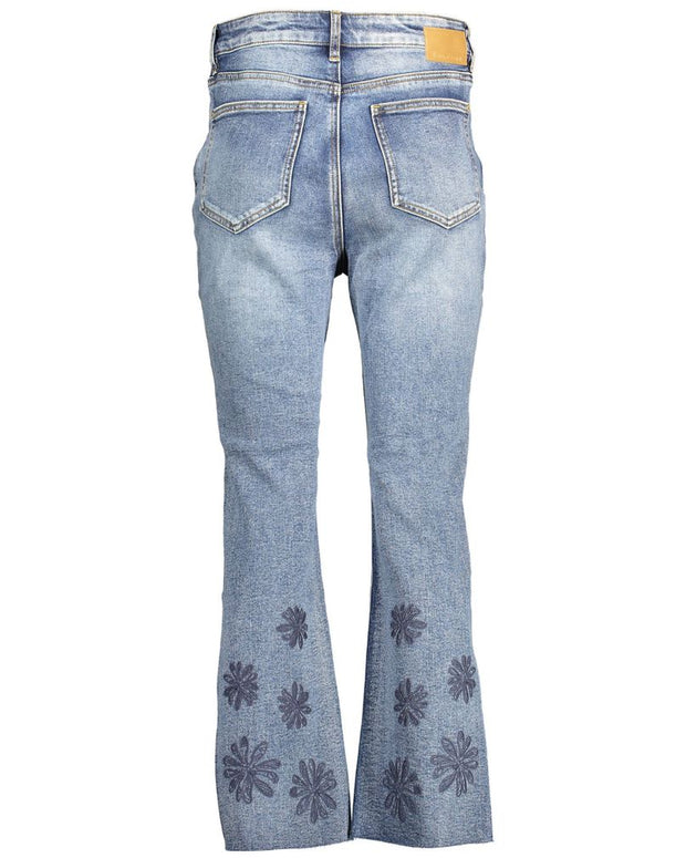 Blue Cotton Women Jeans