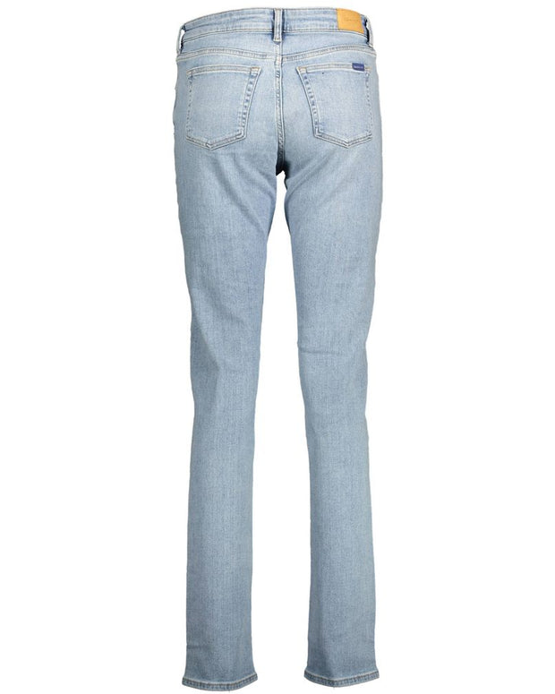 Light Blue Cotton Women Jeans
