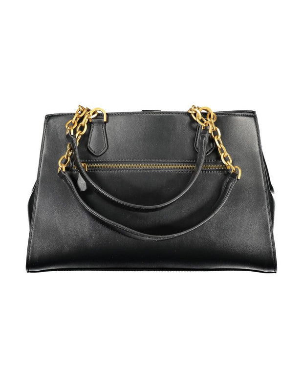 Black Polyethylene Women Handbag