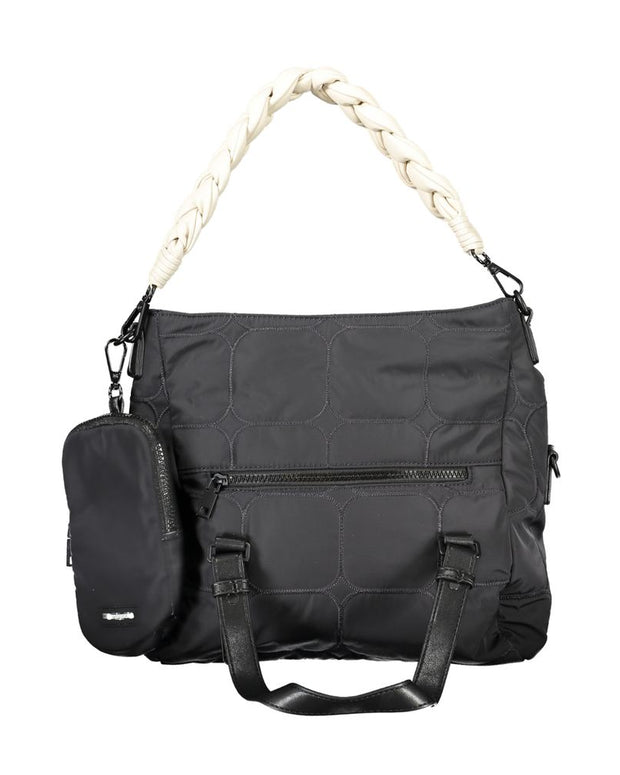 Black Polyester Handbag