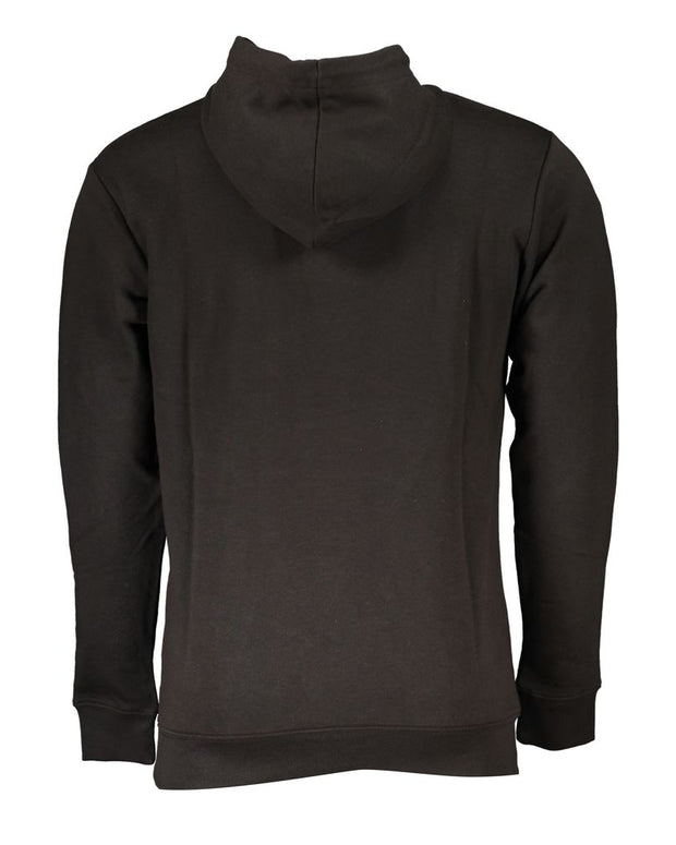 Black Cotton Men Sweater
