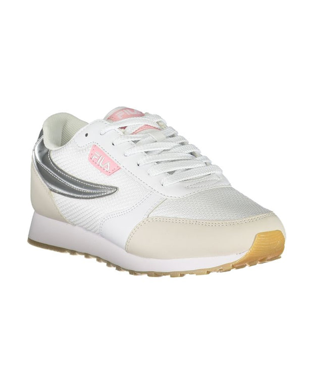 Sleek Silver Accented Sports Sneakers