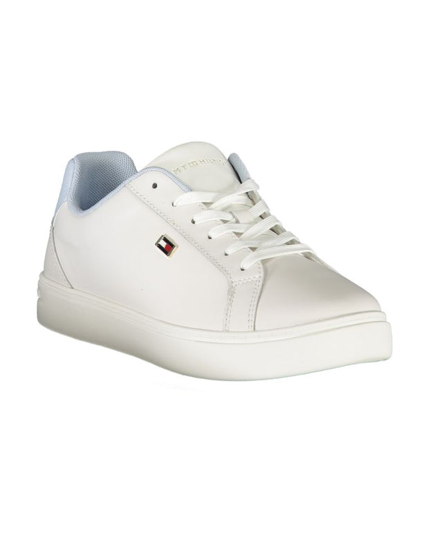 White Polyester Sneaker
