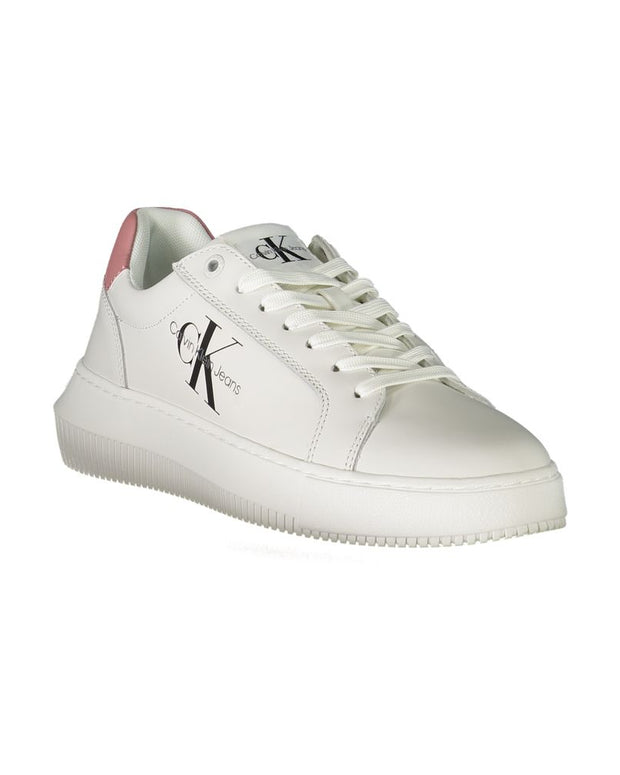 White Polyester Sneaker