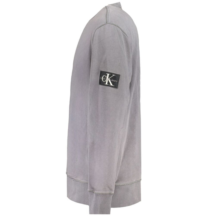 Gray Cotton Men Sweater