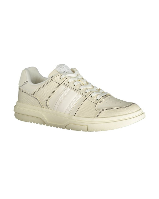 White Polyester Sneaker