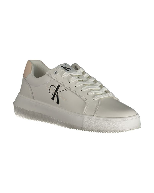 White Polyester Sneaker