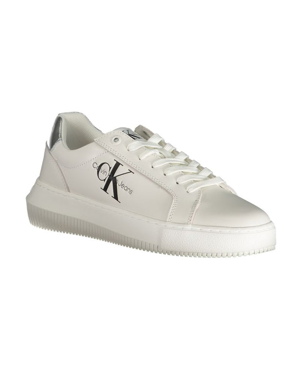 White Polyester Sneaker