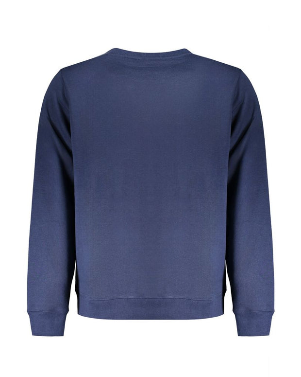 Blue Cotton Men Sweater