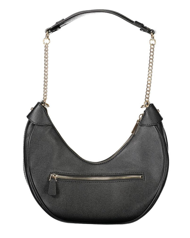 Black Polyethylene Women Handbag