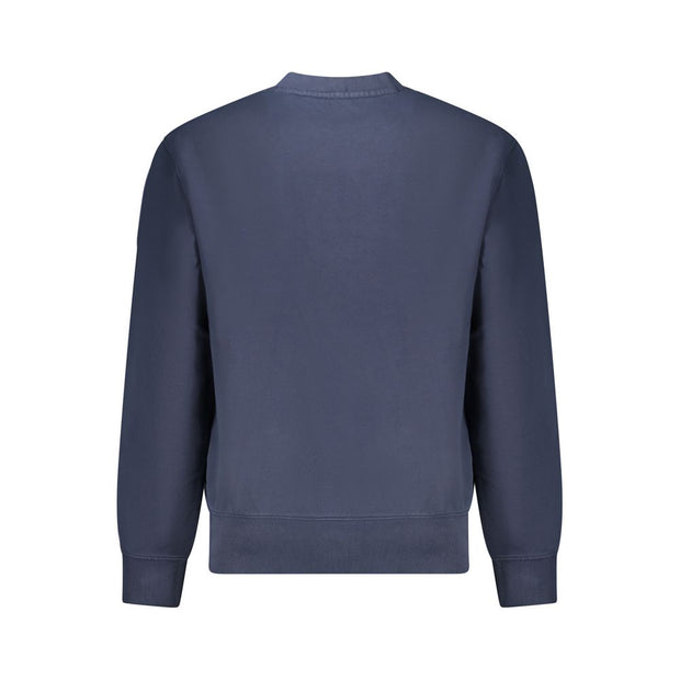 Blue Cotton Men Sweater