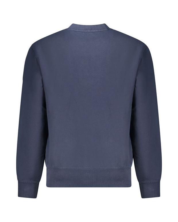 Blue Cotton Men Sweater