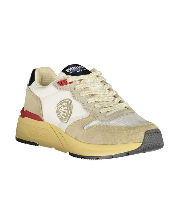 Beige Polyester Men Sneaker