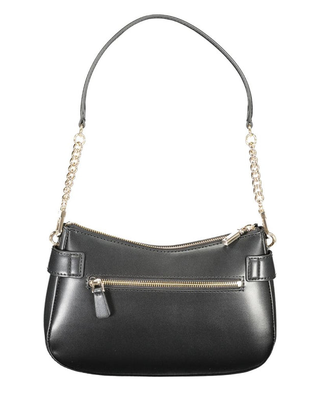 Black Polyethylene Women Handbag
