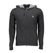 Black Cotton Mens Cardigan