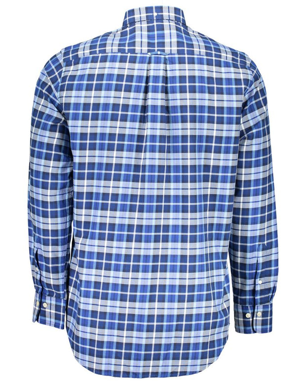 Blue Cotton Men Shirt