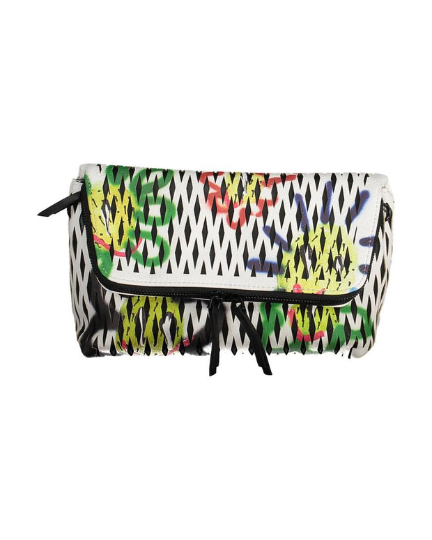 White Polyethylene Women Handbag