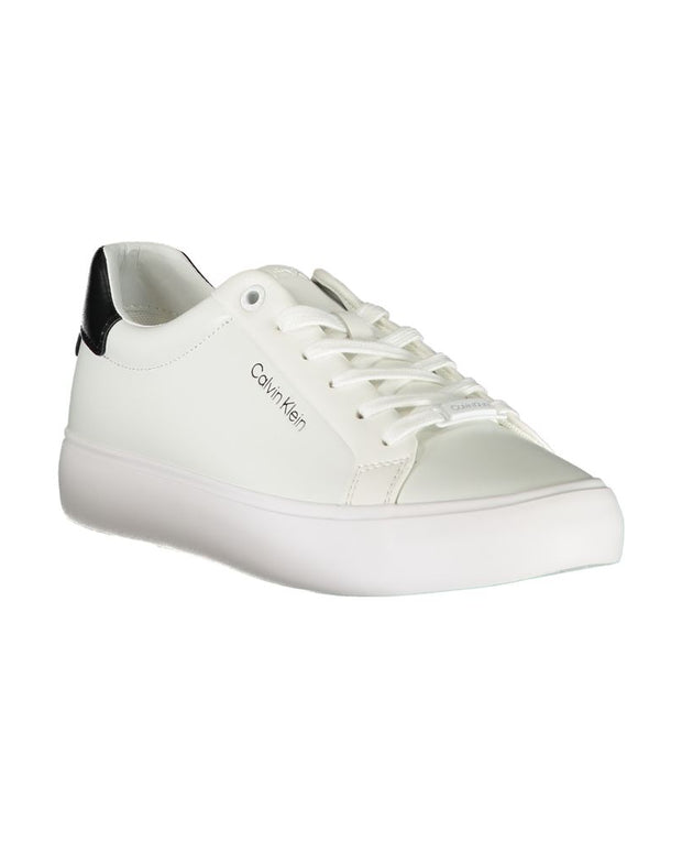 White Polyester Sneaker