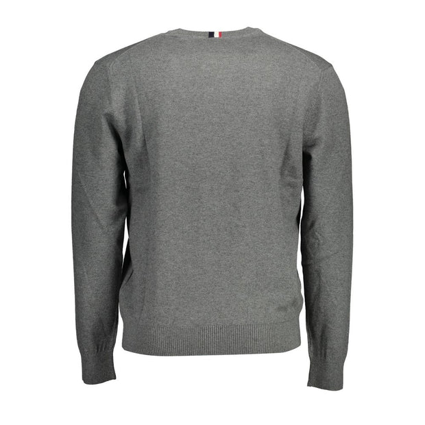 Gray Cotton Mens Sweater