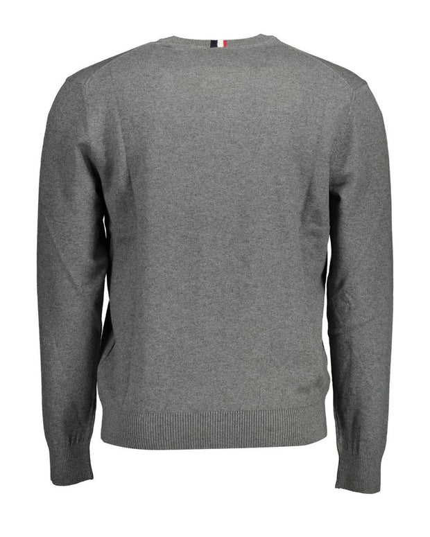 Gray Cotton Mens Sweater